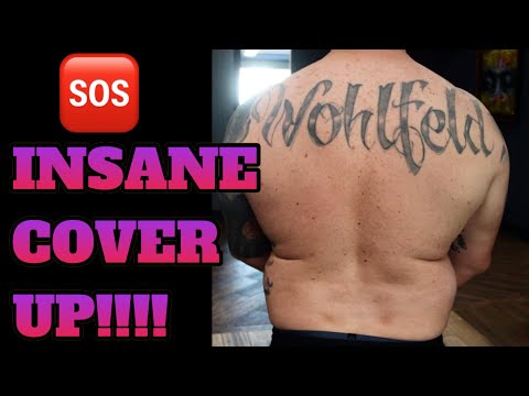 FULL BACK TATTOO COVER UP (done in 2 days 😱)