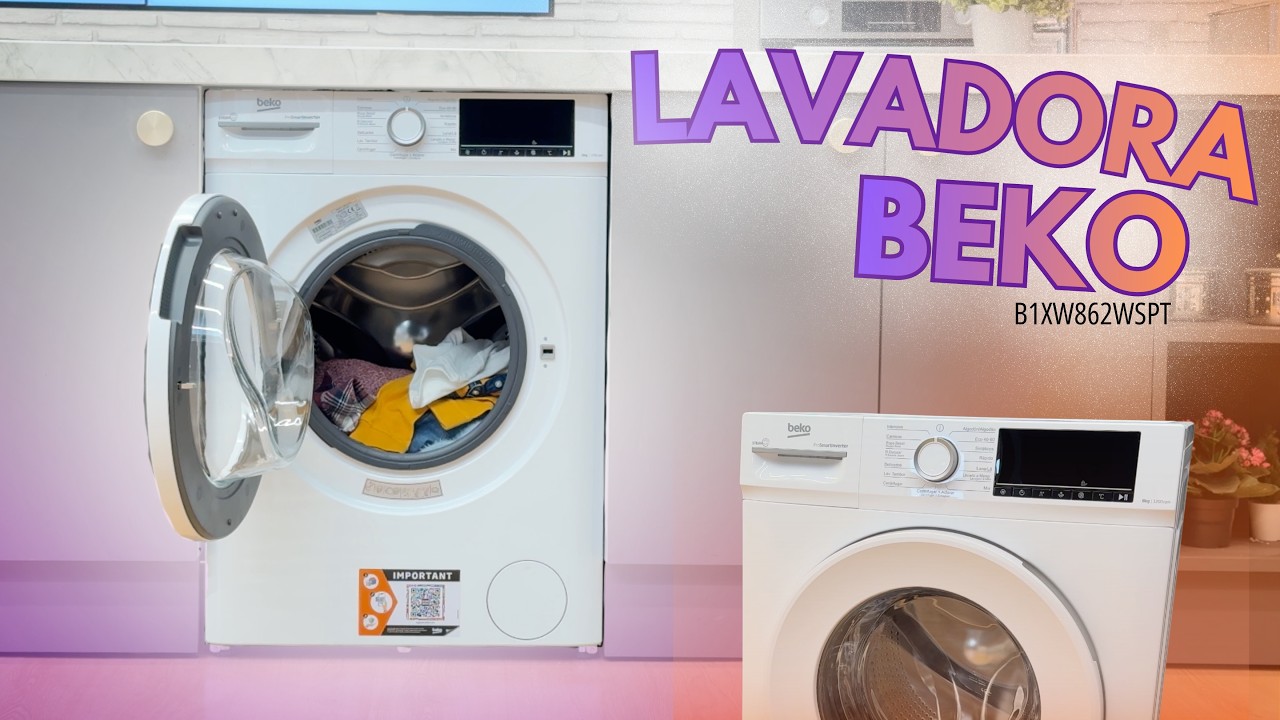 💧 Beko B1XW862WSPT | Lavadora 8kg con fondo reducido y muy eficiente