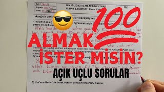 10. Sınıf Din Kültürü 1. Dönem 2. Yazılı
