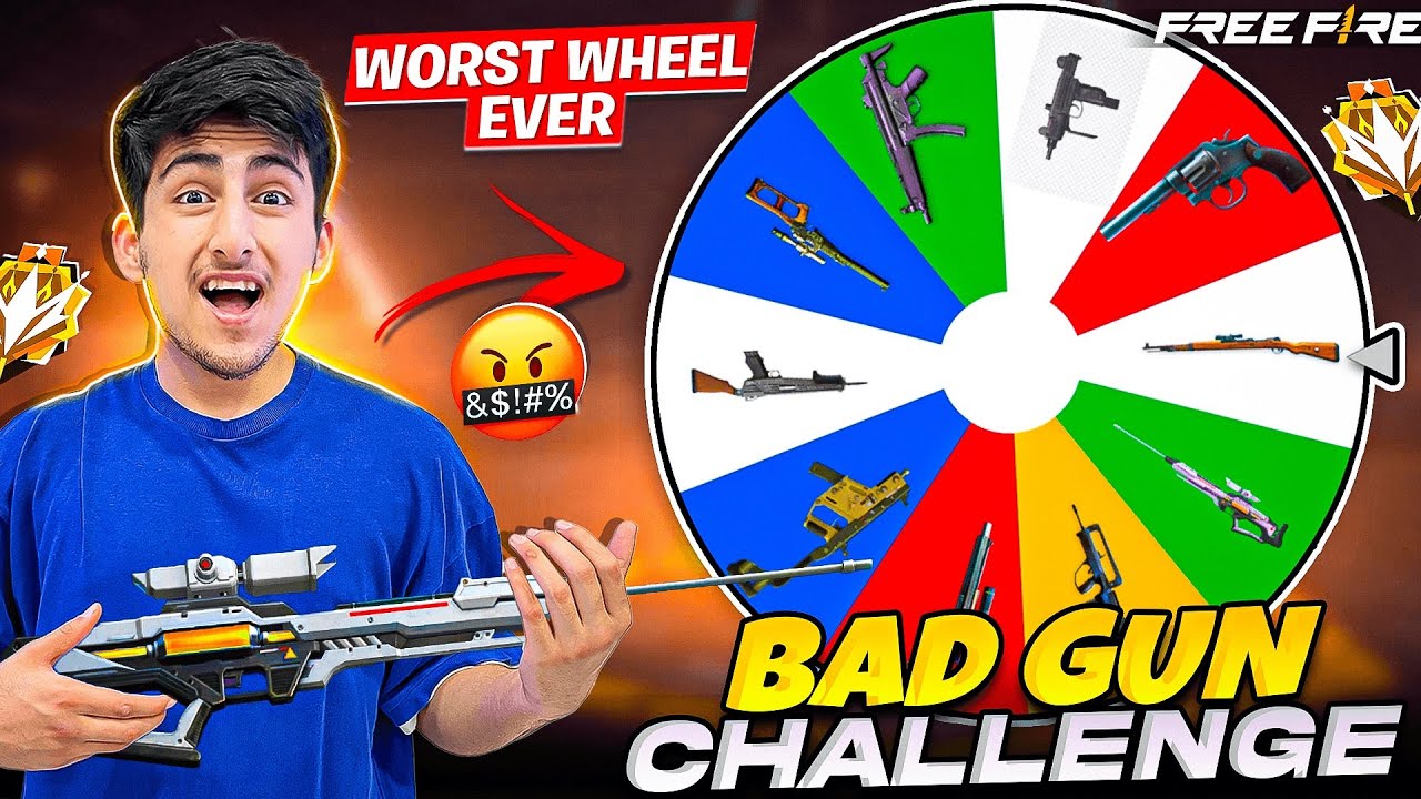 Only Bad Gun Challenge1 Vs 4 Worst Wheel  Free Fire India