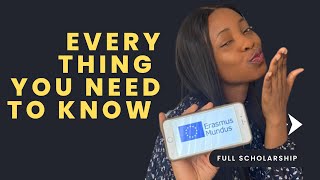 ERASMUS MUNDUS FULL SCHOLARSHIP!!! EVERYTHING YOU NEED TO KNOW