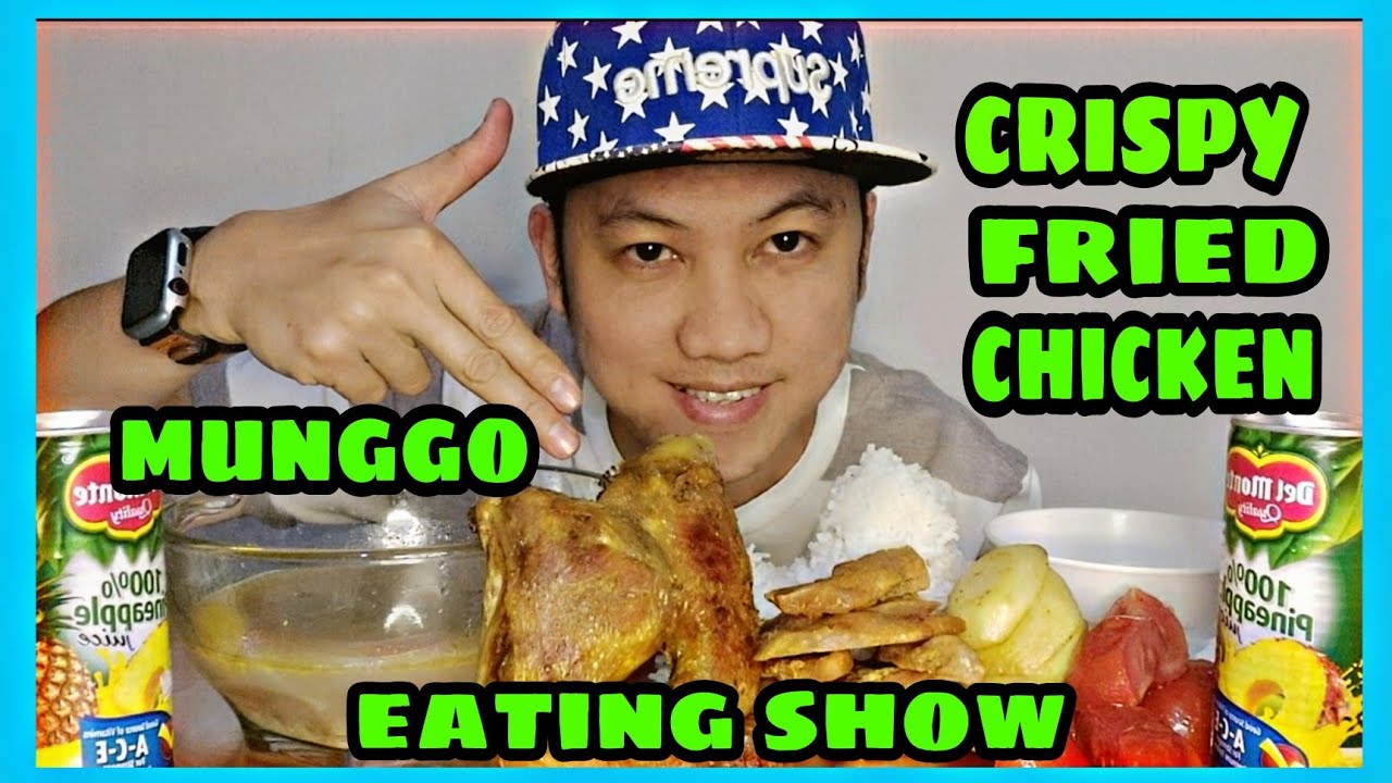 CRISPY FRIED CHICKEN + MUNGGO | EATING SHOW | Jemuel Marte Vlogs - YouTube