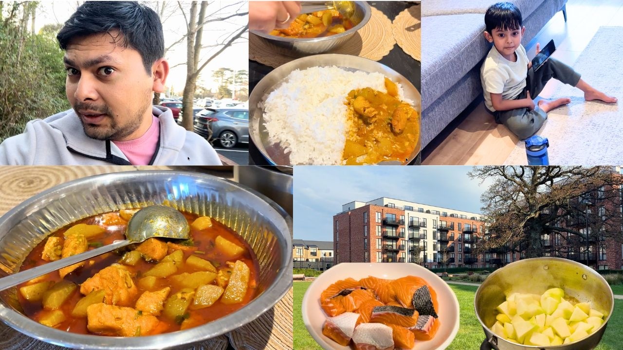 এমন মাছের ঝোল আগে খেয়েছেন 😲😀| ওলকপি দিয়ে স্যামন মাছের ঝোল🐟 | Salmon Fish Curry🥘 | Daily Life Vlog👍