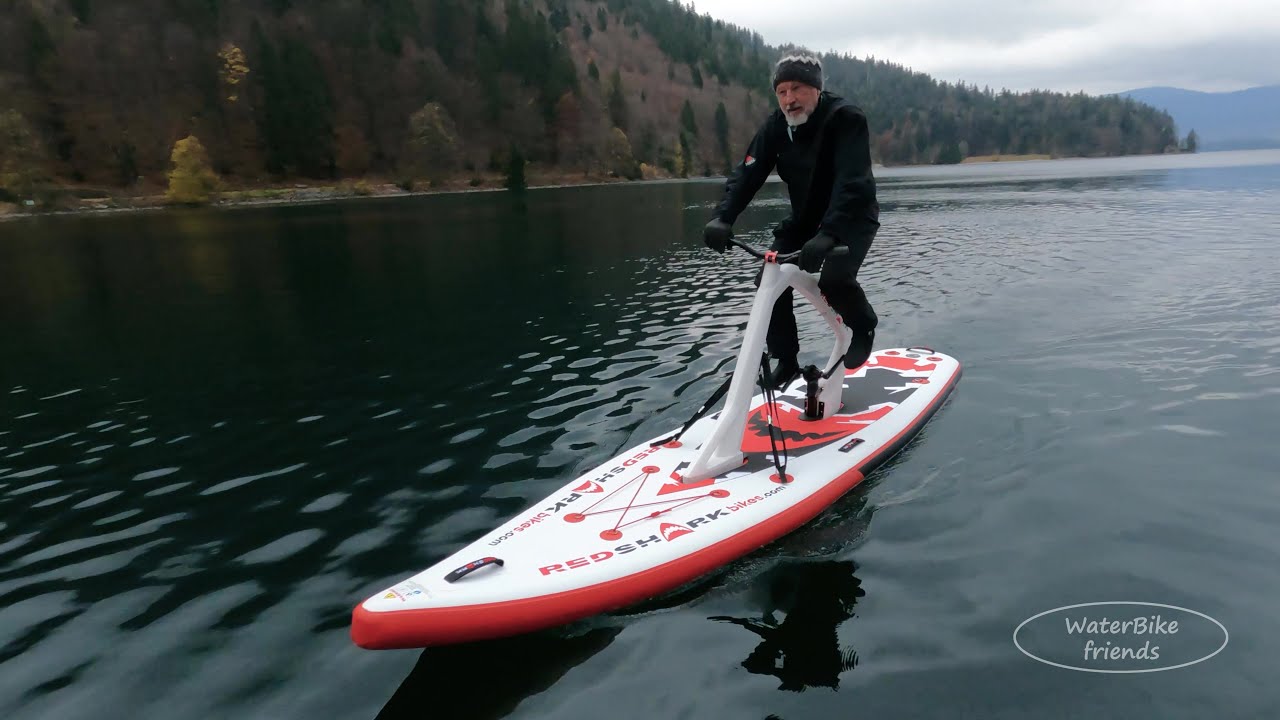Testriding the Redshark SUP Water bicycle YouTube