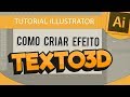 Efeito Texto 3D | Tutorial Illustrator