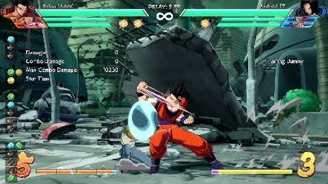 DBFZ: A. Gohan lvl 1 Power Up Into True Blockstring Mixup