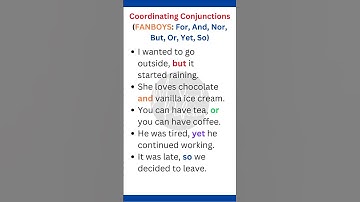 Master Coordinating Conjunctions (FANBOYS) in English! 📝 | Easy Examples & Usage
