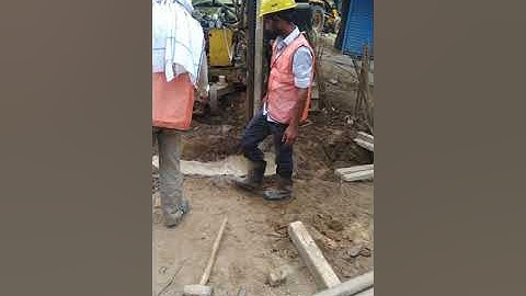 Anchor drilling for the Vertical Pile Load Test.