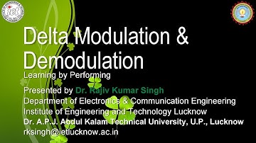 Delta Modulation and Demodulation Lab Experiment