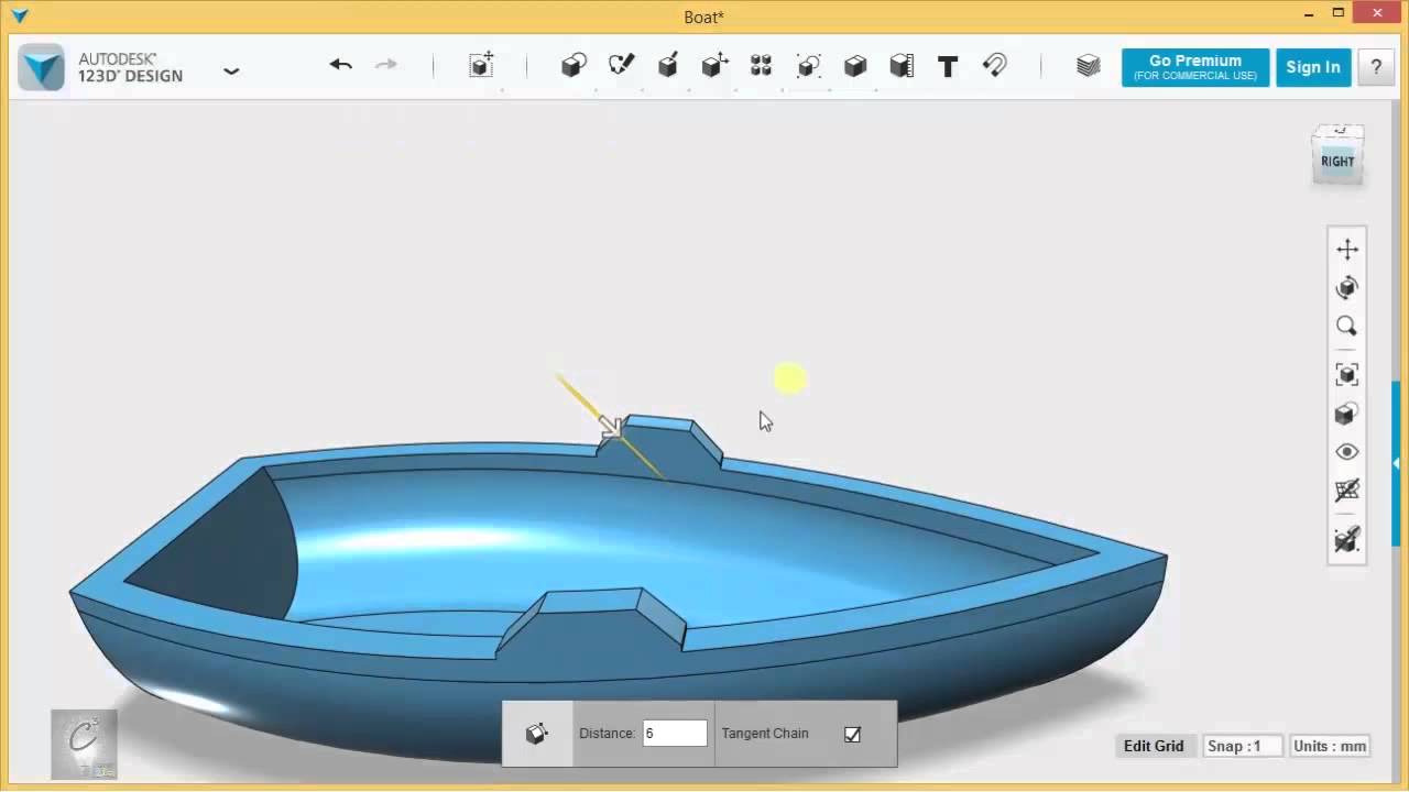 123d design tutorial basics exercise 2 - rowboat - youtube