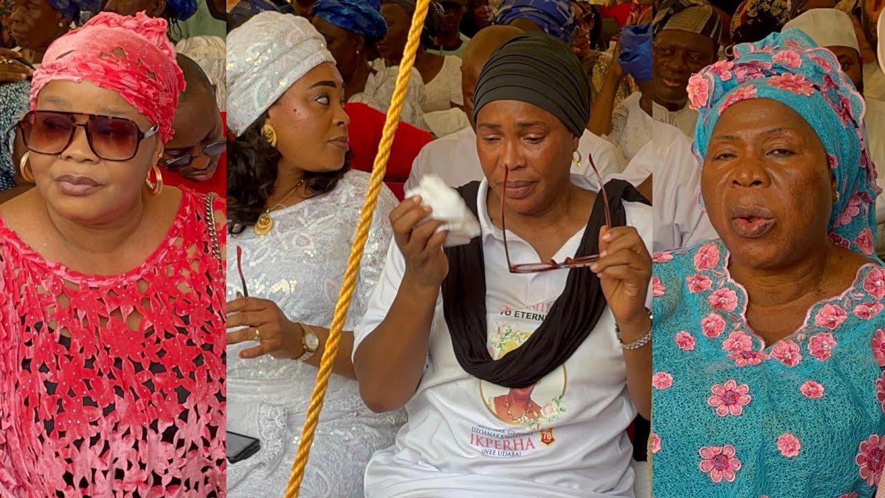 FATHIA BALOGUN MUM BURIAL! SEE HOW MADAM SAJE, SOLA KOSOKO, BIMBO OSHIN, IYA FALIWEREPE STOOD BY HER
