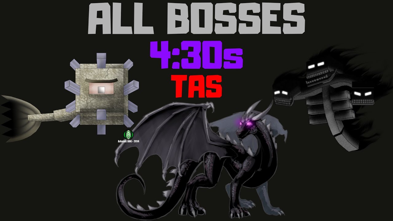 Minecraft - All Bosses in 4:30 (TAS) - YouTube