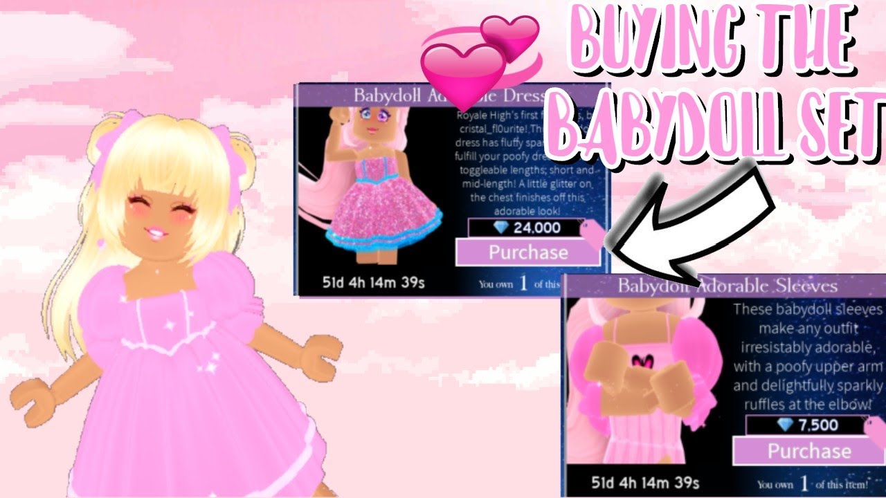 BUYING THE BABYDOLL SET| Roblox Royale High Update - YouTube