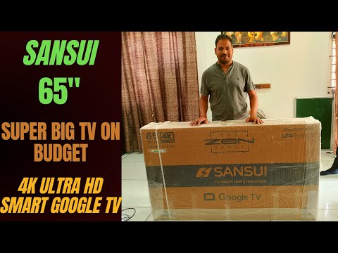 SANSUI 65 164 4K Ultra HD Smart LED TV UNBOXING & QUICK REVIEW l