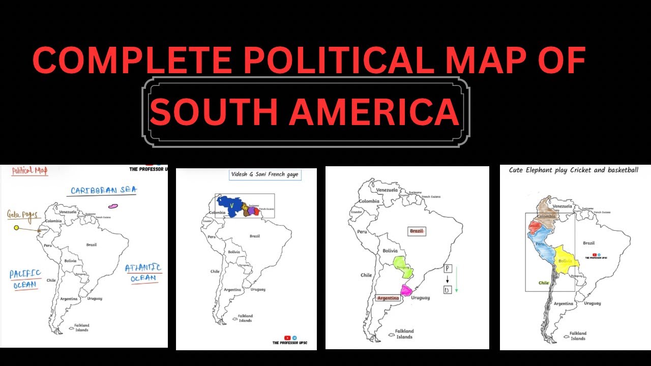 Южная Америка: Политическая карта