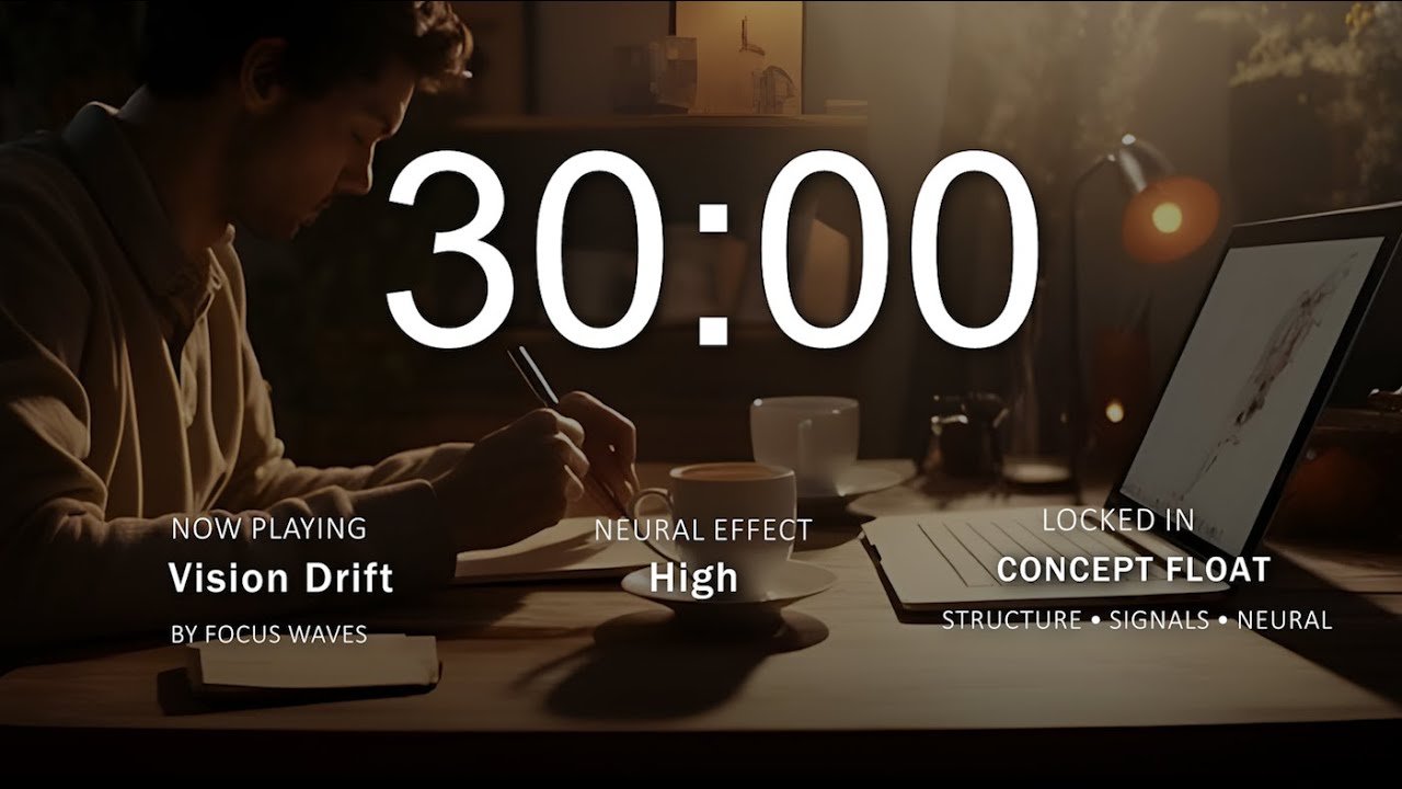 ⚡30 Min Focus Session | Deep Work Music for Maximum Productivity | Weekend Hustle | Vision Drift