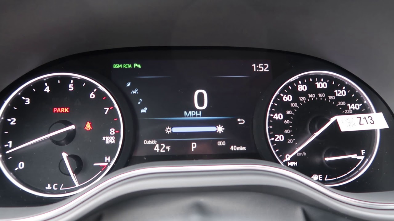 2020 Toyota Instrument Panel Brightness Controls YouTube