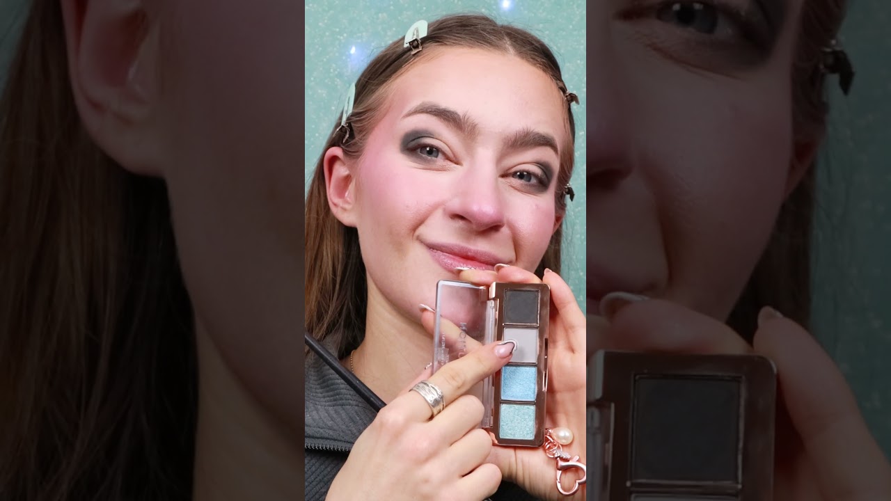 Тестирую новую палетку теней для век Makeup Revolution Mini Icon Blissful Blue!!