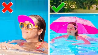 Brilliant Pool Hacks To Try Out Soon! 🤿 || Swimming Hacks, Pool Games and Crafts
