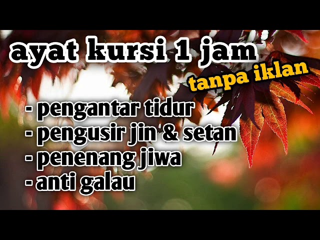 Bacaan Ayat Kursi 1 Jam Nonstop Pengantar Tidur  || playlist saat mau tidur || Tanpa Jeda Iklan class=