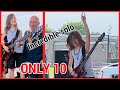 10 year old plays THUNDERSTRUCK SOLO COVER GUITAR - great performance at Wrexham Charity Football