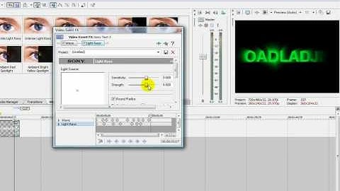 Sony Vegas Pro 8 Text tutorial wave swirl light ray effect
