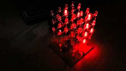 4x4x4 LED cube with ATtiny85 and MAX7219
