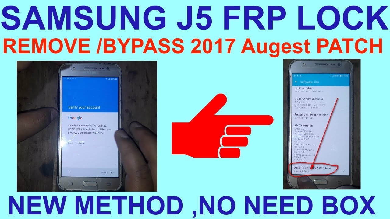 SAMSUNG J5 FRP LOCK REMOVE BYPASS 2017 Augest PATCH