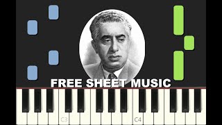 ANDANTINO by Aram Khachaturian, EASY Piano tutorial with free Sheet Music (pdf)