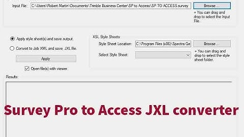 Survey Pro to Access JXL Style Sheet