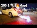 Infiniti Q50 3.7L Fire Map 🚗🔥🔥🔥 [Fabricated Single Exit Cold Start, How to & 🔥]