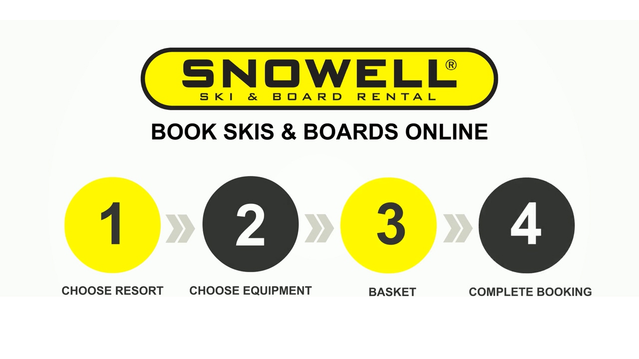 SNOWELL ski hire ski rental online in easy 4 steps