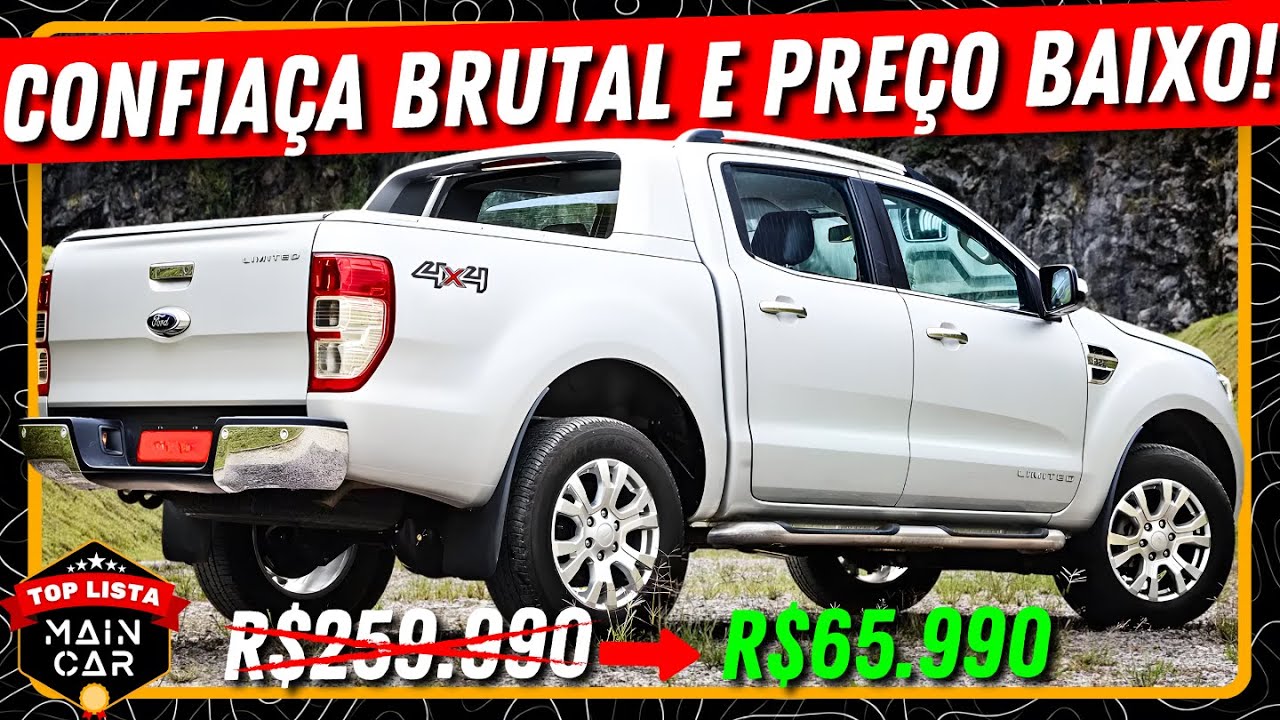 5 MELHORES PICAPES MÉDIAS USADAS para COMPRAR ainda em 2025 | BOAS e BARATAS 🔥