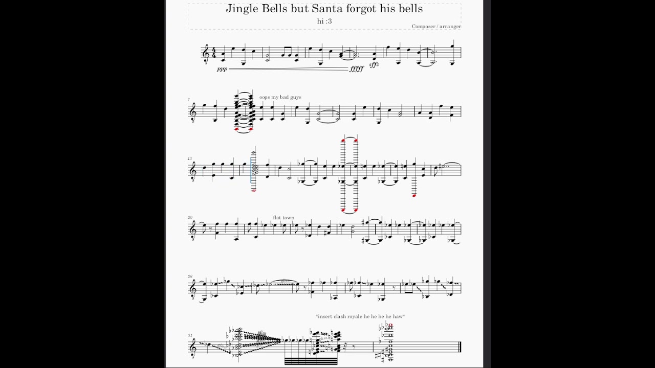 Jingle bells but Santa forgot his bells.