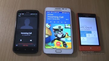 Incoming call at the Same Time  Samsung Galaxy Note 1 android 7+HTC 8S+HTC One X
