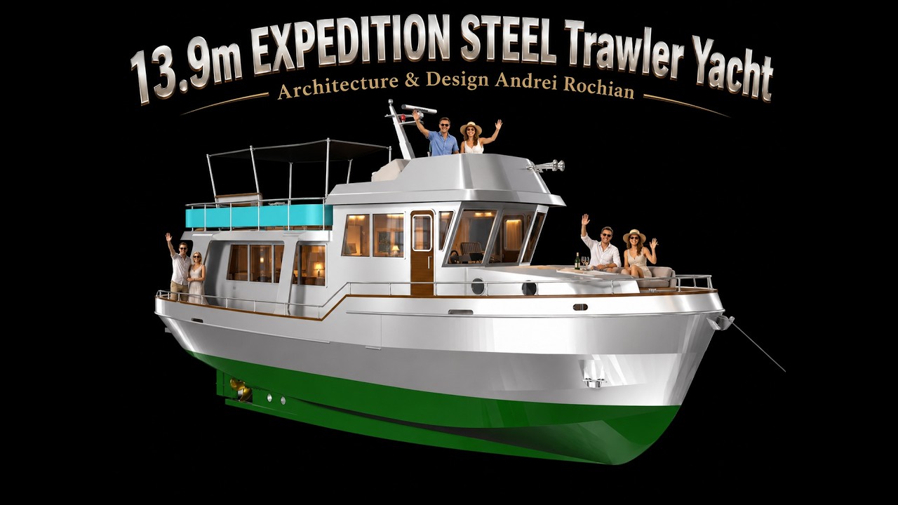 13.9m EXPEDITION STEEL Trawler Yacht Architecture & design Andrei ...