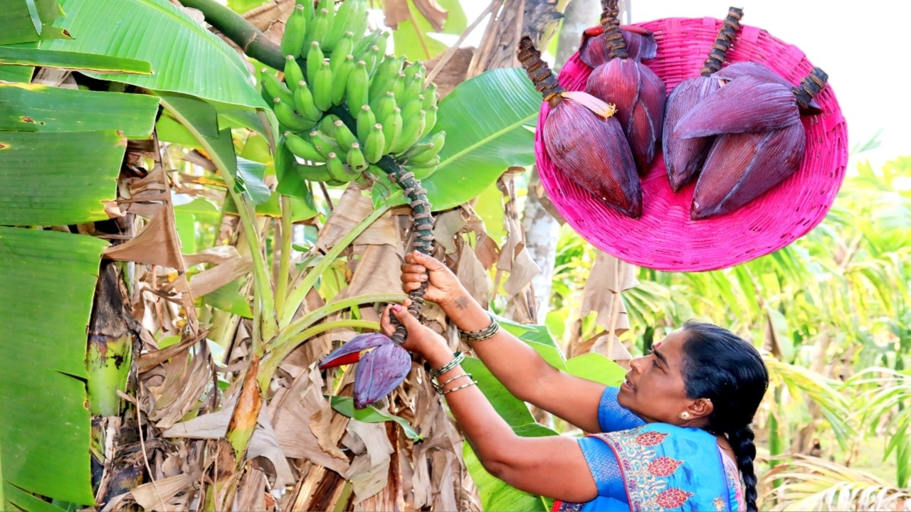 Banana Flower Recipe: Karnataka Style Curry | Healthy & Flavourful | Village Style Cooking
