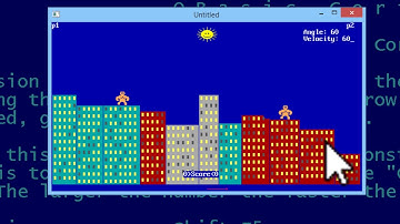 QBasic Tutorial 53 - Gorillas Nibbles OpenGL Games Other Program Examples QB64 Code Download