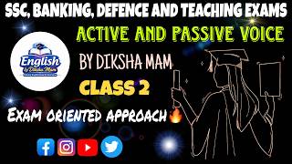 Active &amp; Passive Voice Class 2 | SSC CGL, Banking, Defence Exams | Exam Oriented English #ssc #upsc