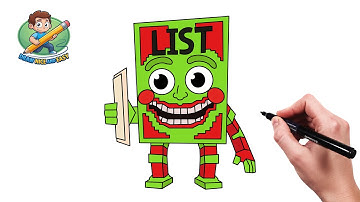 Hoe teken je List List List Sahur uit Steal a Brainrot [ROBLOX] | Eenvoudige tekenhandleiding