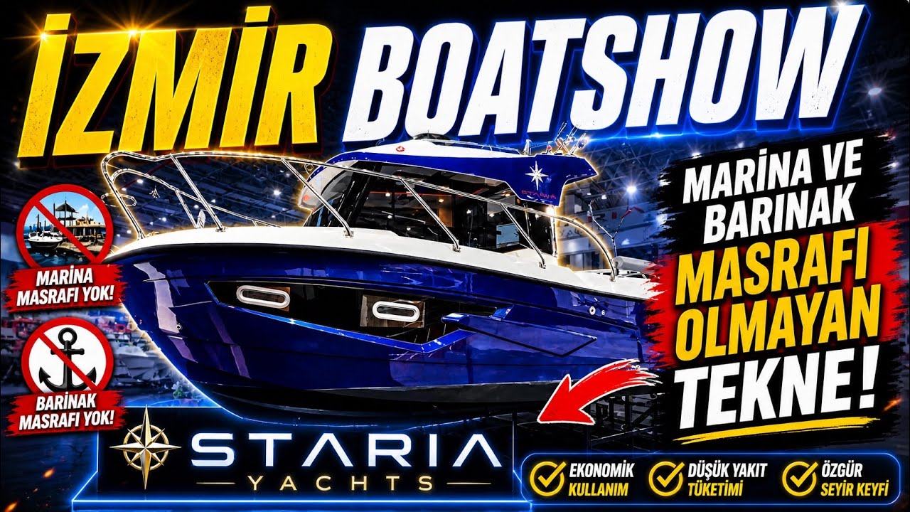 ⁣İzmir BOATSHOW MARİNA VE BARINAK SORUNU OLMAYAN TEKNE STARIA YACHTS