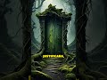 La puerta misteriosa en el bosque profundo