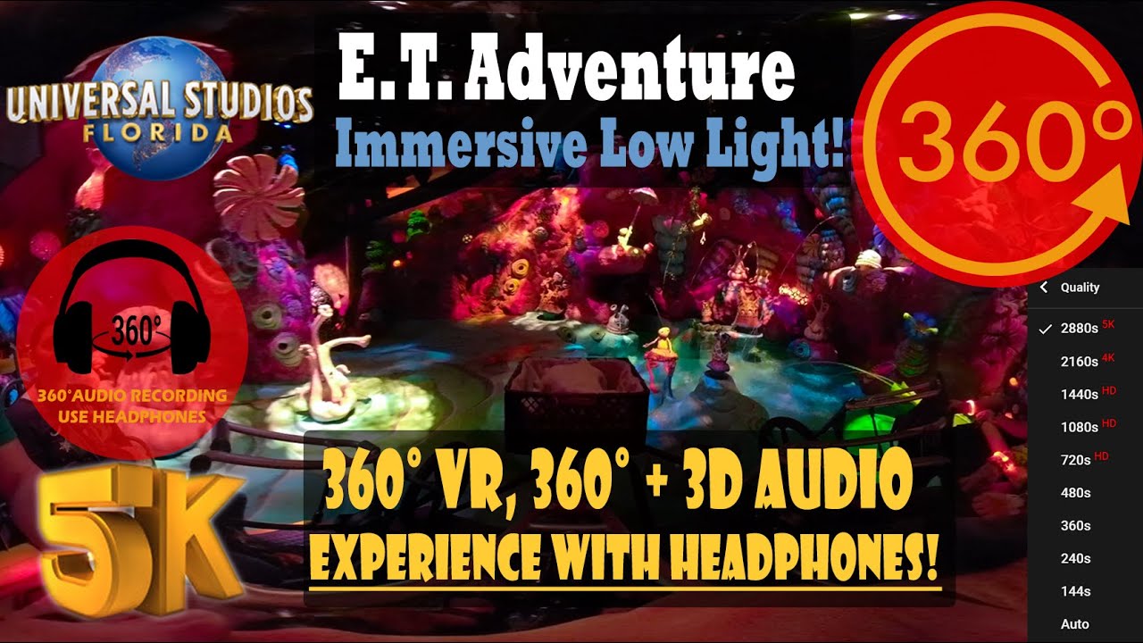 E.T. Adventure, Immersive Low Light 360 VR POV - Universal Studios ...