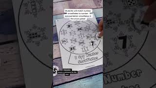 I Spy Number Snowflakes Activity for Kindergarten - Math Game -Purposeful practice of number ID
