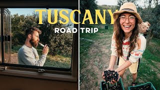 Van Life Road-trip in Tuscany Italy Sleeping in a Vineyard Making Olive Oil from Scratch