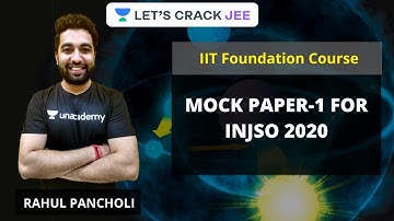 Mock Paper-1 for INJSO 2020 | IIT Foundation | Use Code RALIVE to Get 10% OFF
