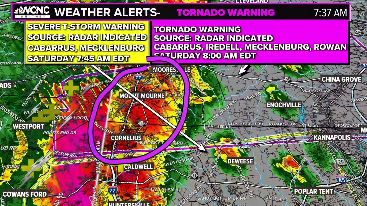 Tornado Warning issued for portions of Charlotta area