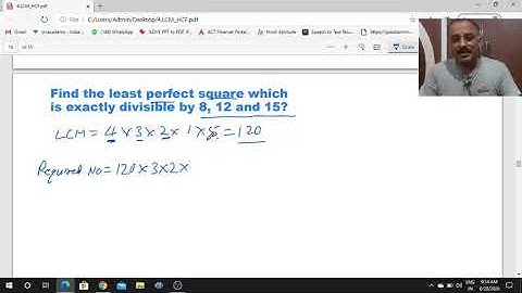 LCM and HCF - 2  for ICET by Banda Ravipal Reddy