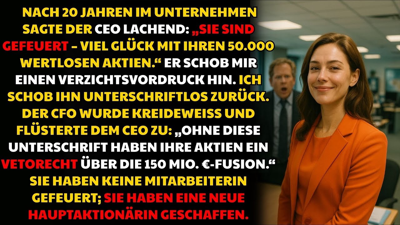 CEO Lachte Über Meine „Wertlosen“ Aktien – Dann Legte Ich Mit Ihnen Seinen 150 Mio. €-Merger Veto 💼