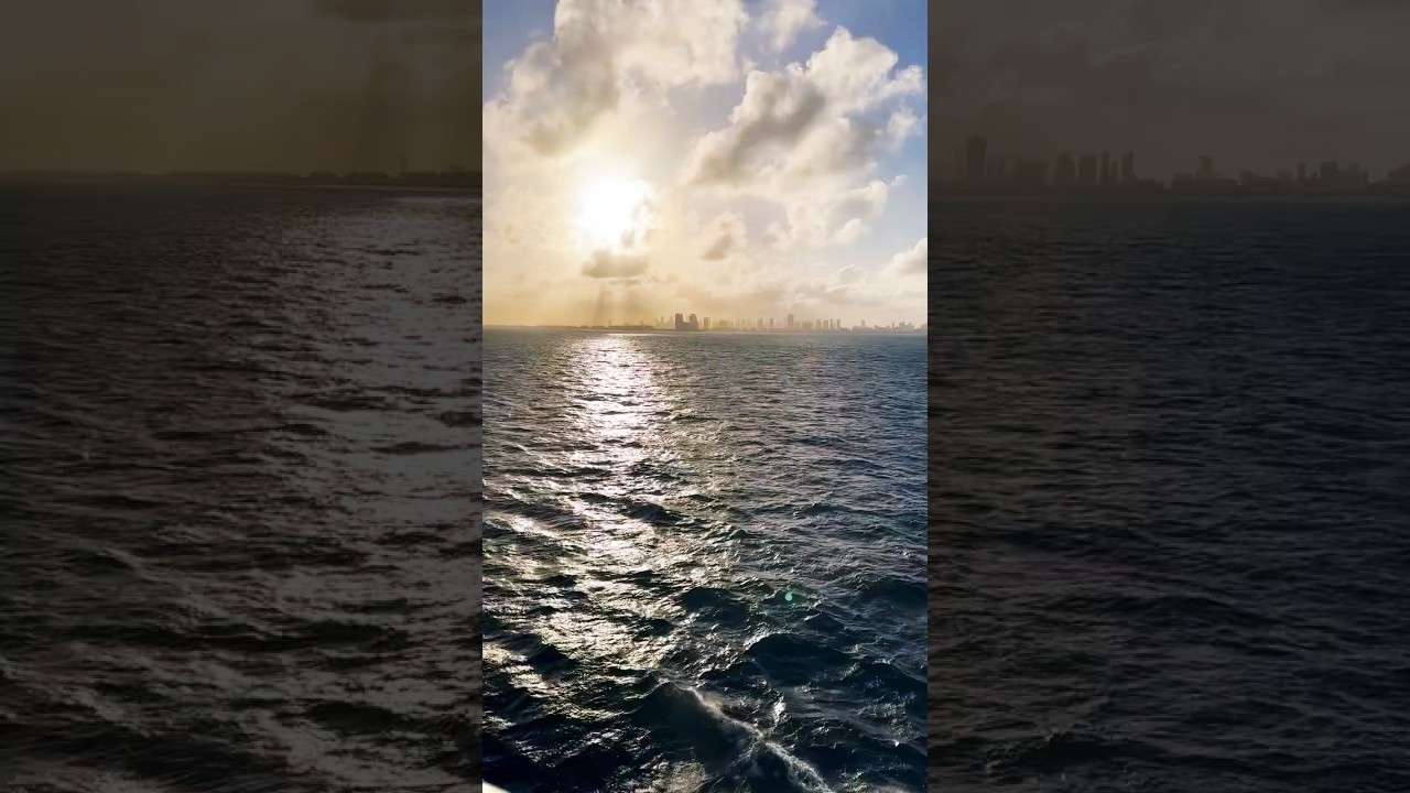 The best part of a cruise nobody talks about… #cruiseship #sunset